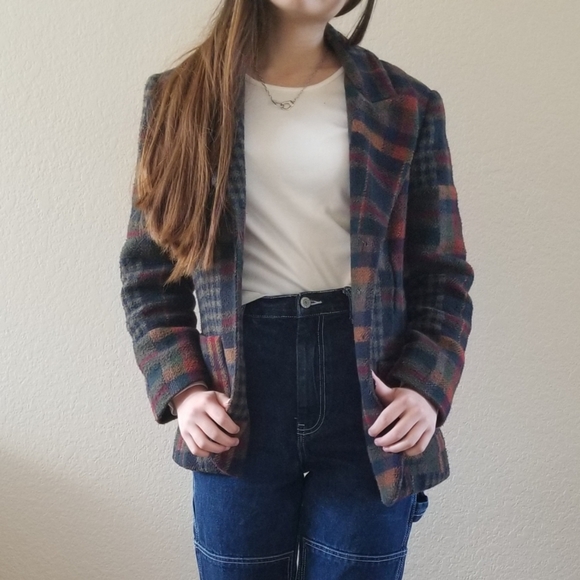 BCBG Jackets & Blazers - Vintage BCBG Plaid Wool Blazer Jacket XS/S